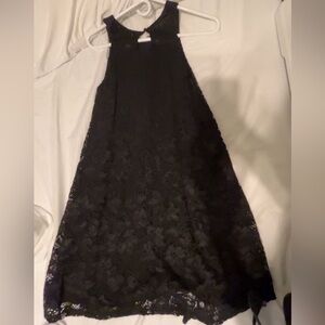 Justice Black Sequin Sparkle Belted Sleeveless Girls Dress